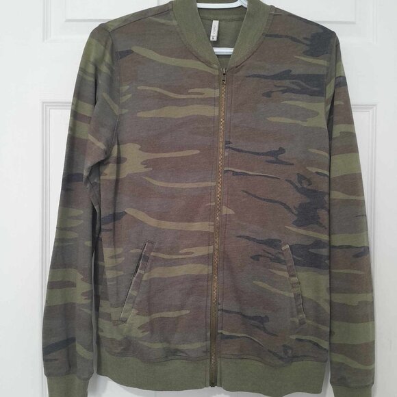 Camo Bomber Sweater - Picture 1 of 3